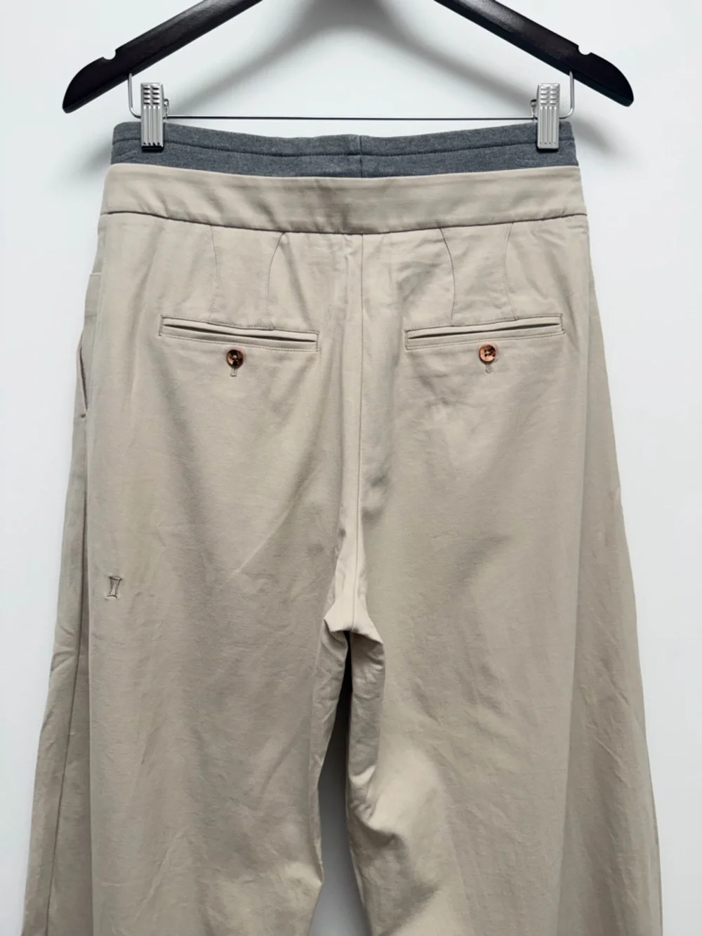 Kit And Ace Quick Drawstring Trouser West Coast Fit Tan Gray Size 4